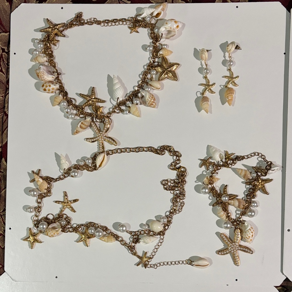 Starfish and Shell Jewelry Set - Picture 2 of 6